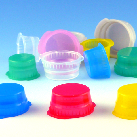 Globe Scientific ** SPECIAL ORDER ITEM ** Cap, Snap, 10mm, PE, for Vacuum and Test Tubes, Green Image