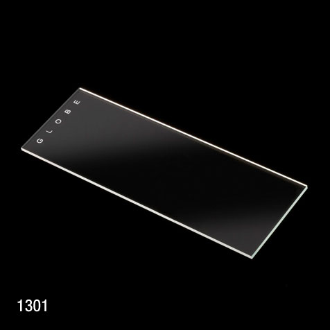 Globe Scientific Microscope Slides, Diamond White Glass, 25 x 75mm, 45? Beveled Edges, Clipped Corners, Plain, 72/Box, 20 Boxes/Case (10 Gross) Image