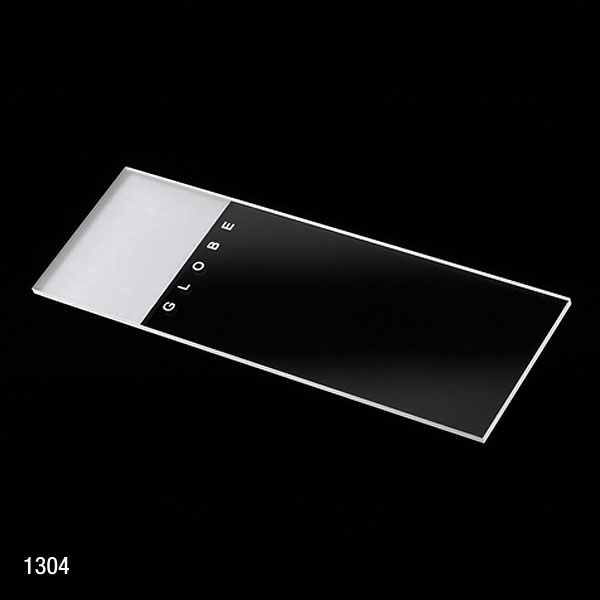 Globe Scientific Microscope Slides, Glass, 25 x 75mm, 90? Ground Edges, Frosted, 1 End, Both Sides, 72/Box, 20 Boxes/Case (10 Gross) Image