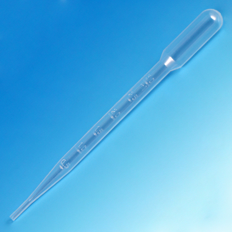 Globe Scientific Transfer Pipet, 7.0mL, Large Bulb, Graduated to 3mL, 155mm, 500/Dispenser Box, 10 Boxes/Unit Image