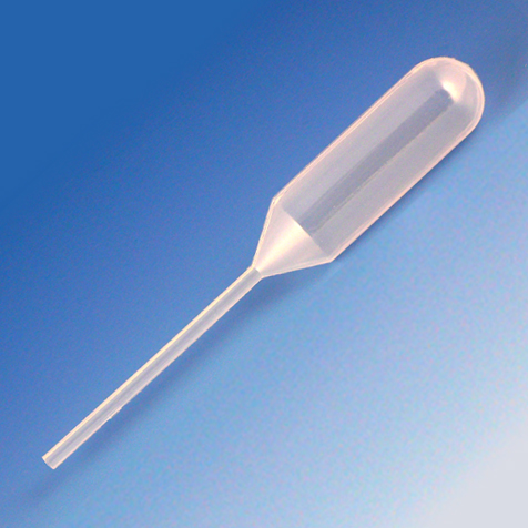 Globe Scientific Transfer Pipet, 4.0mL, Narrow Stem, Short, 85mm, 500/Dispenser Box, 10 Boxes/Unit Image