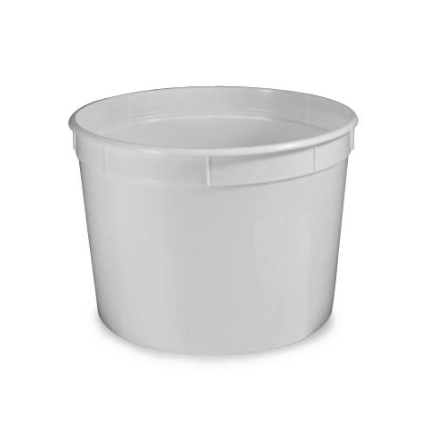 Globe Scientific Container, Multi-Purpose, 190oz (5700mL), PE, Separate Snap Lid, White Image