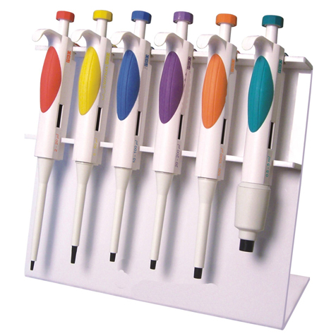 Globe Scientific Pipette Stand, 6-Place, for Diamond Pipettes, Acrylic Image