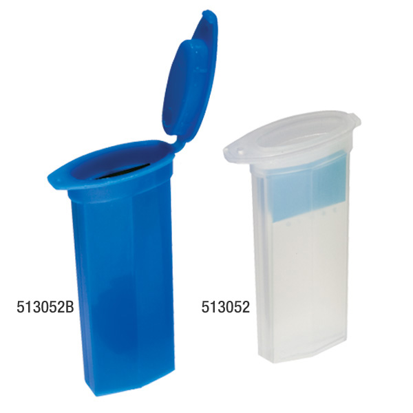 Globe Scientific Slide Mailer, Polypropylene, Flip Top, for 2 slides, Blue, 100/Pack, 10 Packs/Unit Image