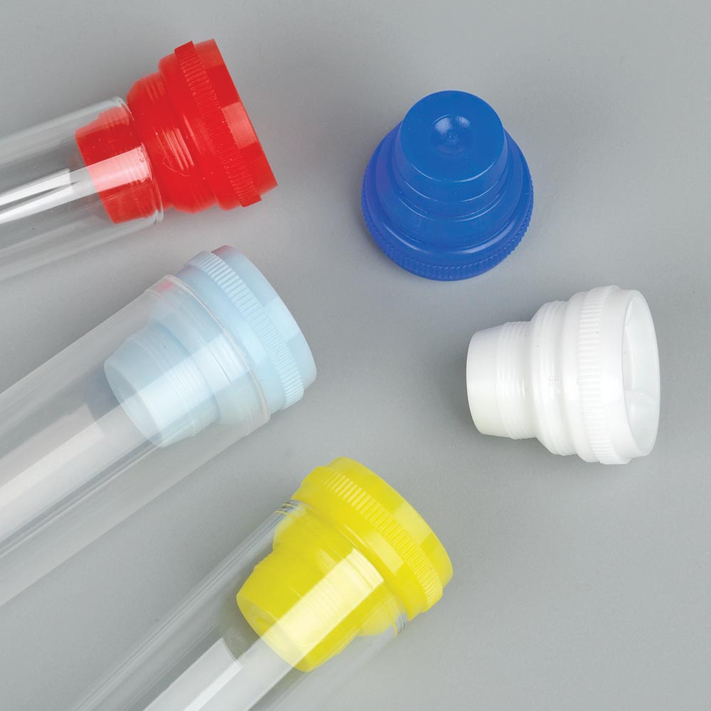 Globe Scientific Cap, Plug, Multi-Fit for most 10mm, 12mm, 13mm and 16mm Tubes, Dark Blue Image
