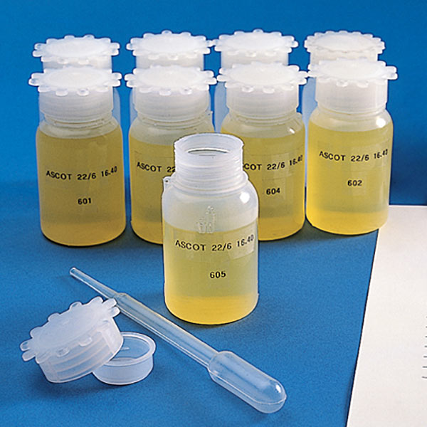 Globe Scientific Bottle with Screwcap, Wide Mouth, Round, Graduated, LDPE (Cap: PP), 2000mL, 20/Bag, 2 Bags/Unit Image