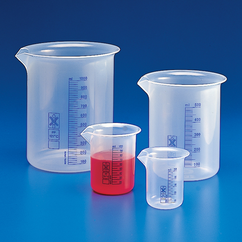 Globe Scientific Beaker, PP, Printed Graduations, 250mL Image