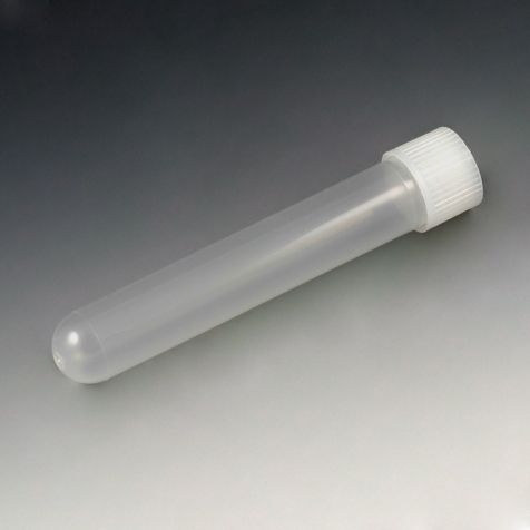 Globe Scientific Test Tube with Attached Screw Cap, 16 x 100mm (12mL), PP, 250/Pack, 4 Packs/Unit Image