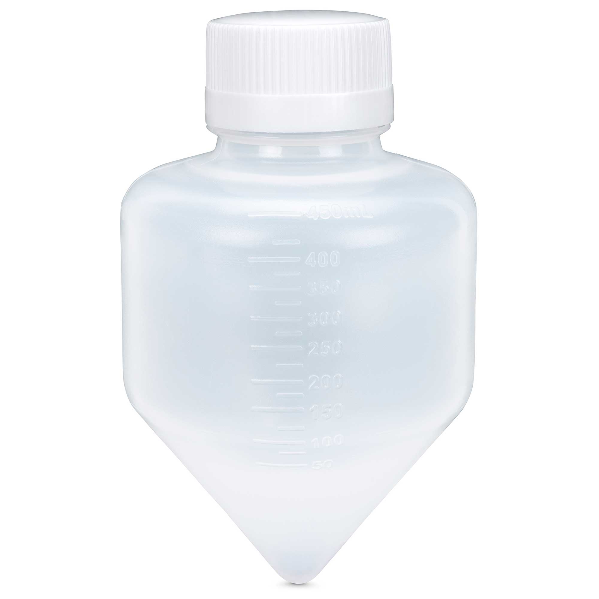 Globe Scientific Centrifuge Tube, 500mL Large Volume, Attached White Screw Cap, PP, 6/Bag Image
