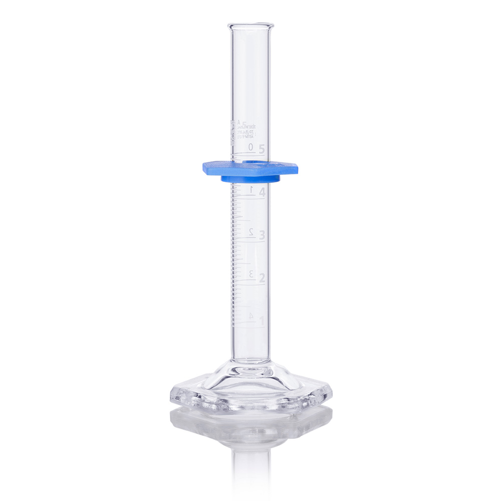 Globe Scientific Cylinder, Graduated, Globe Glass, 5mL, Class A, To Deliver (TD), Dual Grads, ASTM E1272, 1/Box Image