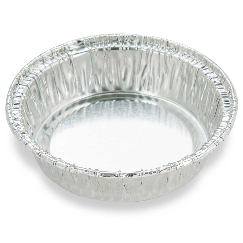Globe Scientific Aluminum Weigh Dish, 51mm OD, 20ml, Crimped Side and Curled Lip Image