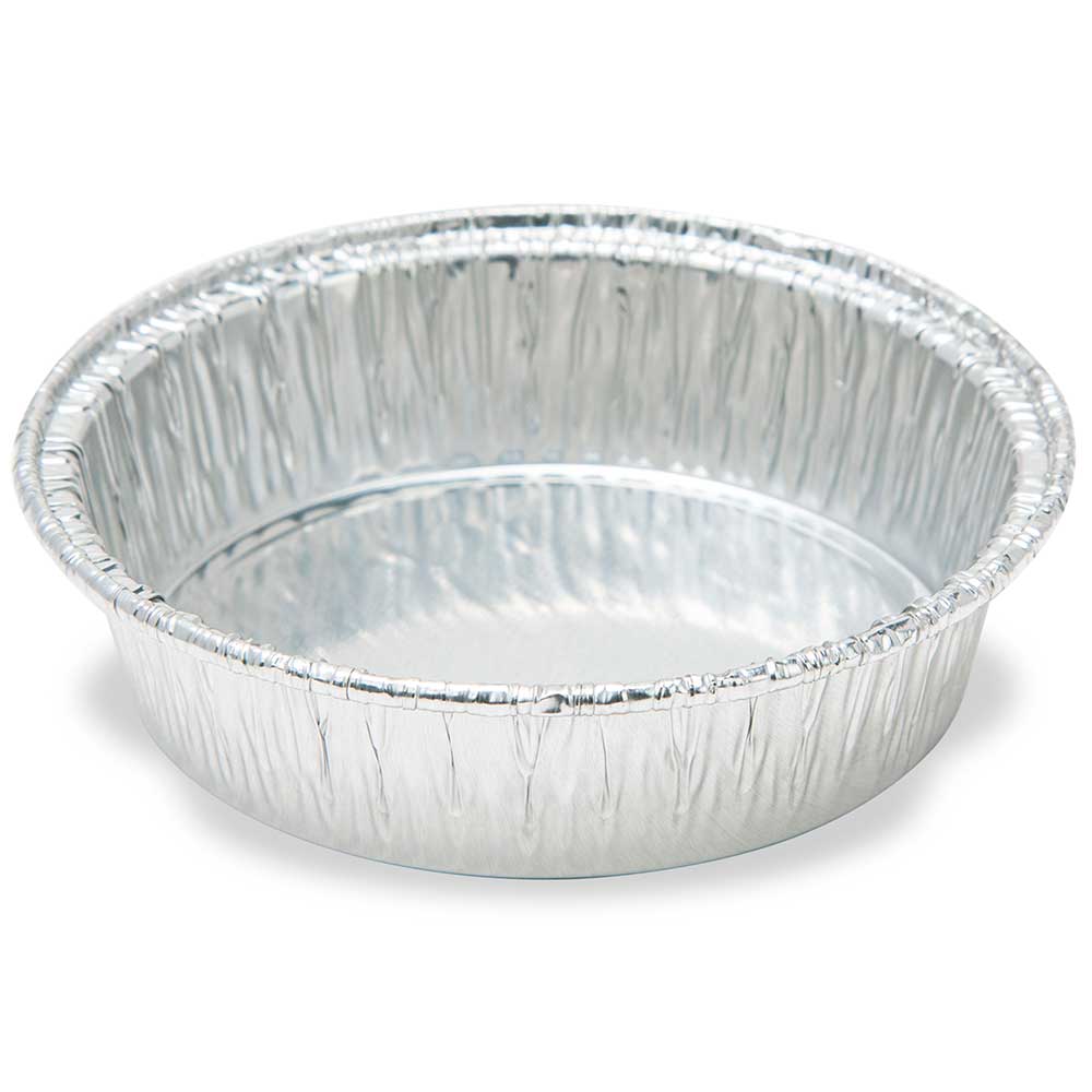 Globe Scientific Aluminum Weigh Dish, 70mm OD, 75ml, Crimped Side and Curled Lip Image