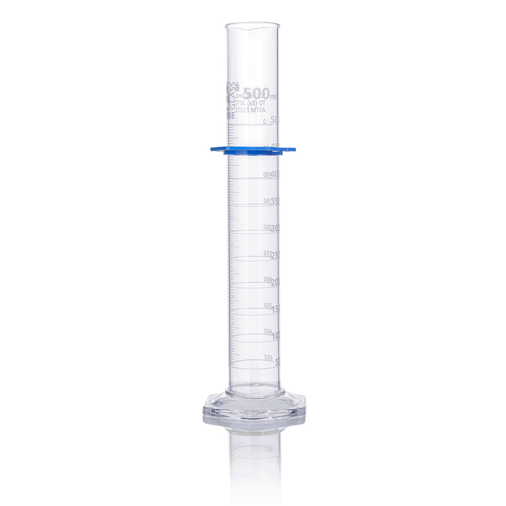 Globe Scientific Cylinder, Graduated, Globe Glass, 500mL, Class B, To Deliver (TD), Dual Grads, ASTM E1272, 1/Box Image