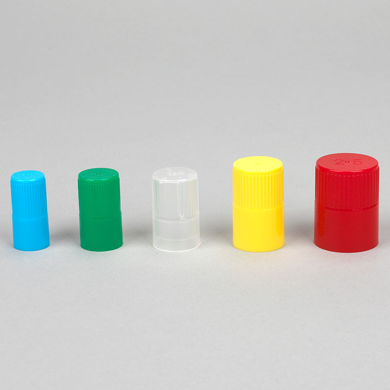Globe Scientific Diamond Culture Tube Cap for 25mm Glass Culture Tubes, PP, Green, 100/Bag, 5 Bags/Carton Image