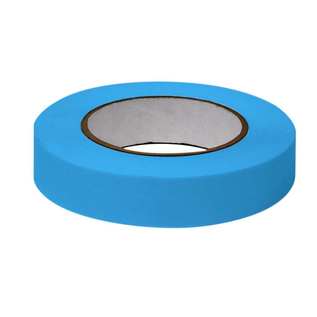 Globe Scientific Labeling Tape, 1" x 60yd per Roll, 3 Rolls/Case, Blue  Image