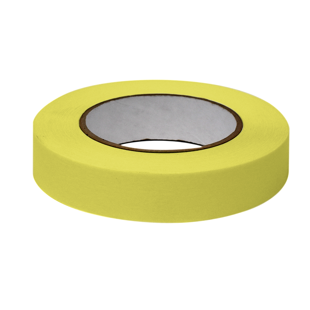 Globe Scientific Labeling Tape, 1" x 60yd per Roll, 3 Rolls/Case, Chartreuse  Image
