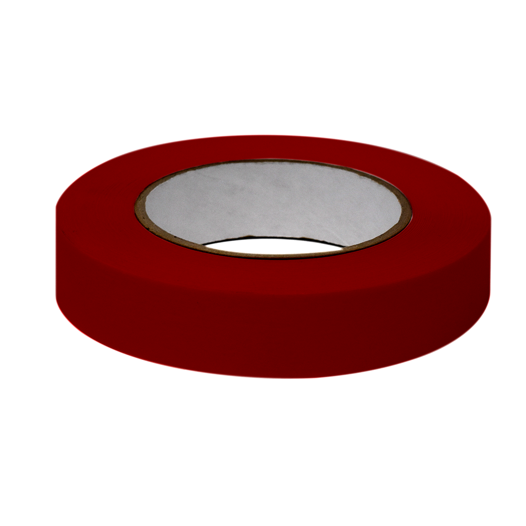 Globe Scientific Labeling Tape, 1" x 60yd per Roll, 3 Rolls/Case, Dark Red  Image
