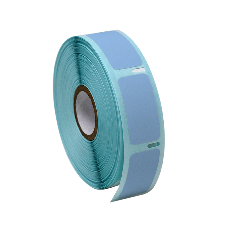 Globe Scientific Label Roll, Cryo, Direct Thermal, 38x19mm, for Large Vials and Tubes, Blue Image