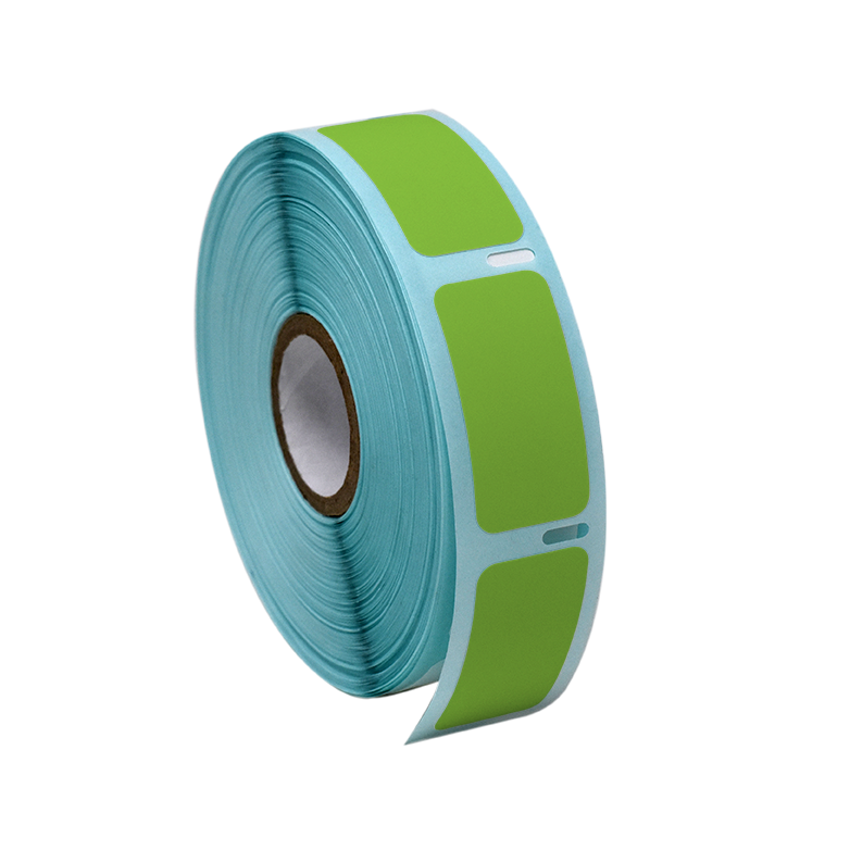 Globe Scientific Label Roll, Cryo, Direct Thermal, 38x19mm, for Large Vials and Tubes, Green Image