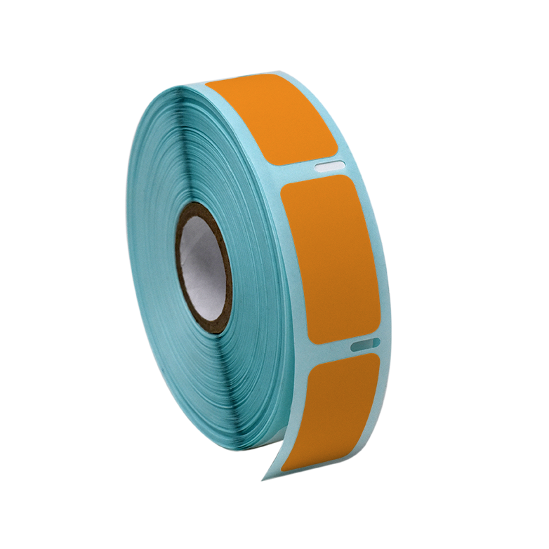 Globe Scientific Label Roll, Cryo, Direct Thermal, 38x19mm, for Large Vials and Tubes, Orange Image
