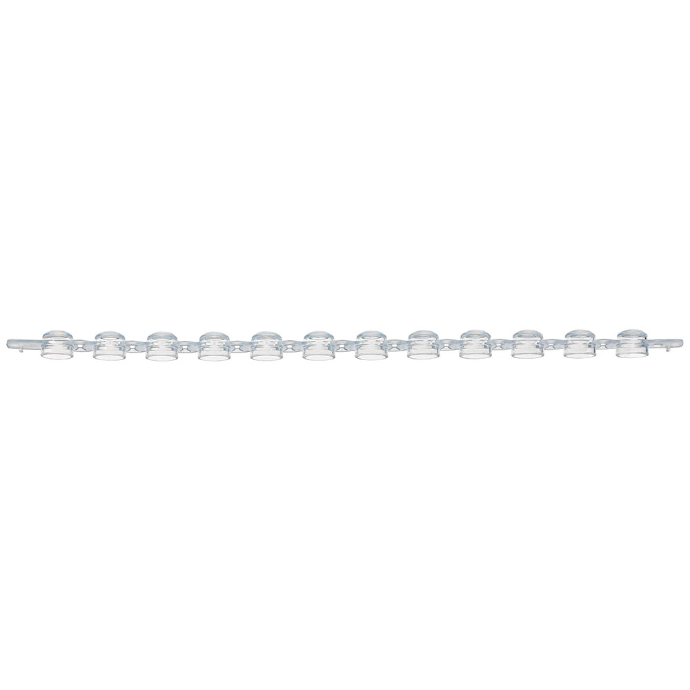 Globe Scientific 0.2mL 12-Strip Dome Caps, No Tubes, Natural Image